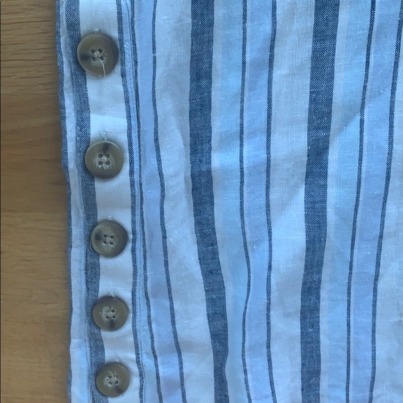 Madewell blue striped linen dress size S - Picture 3 of 3
